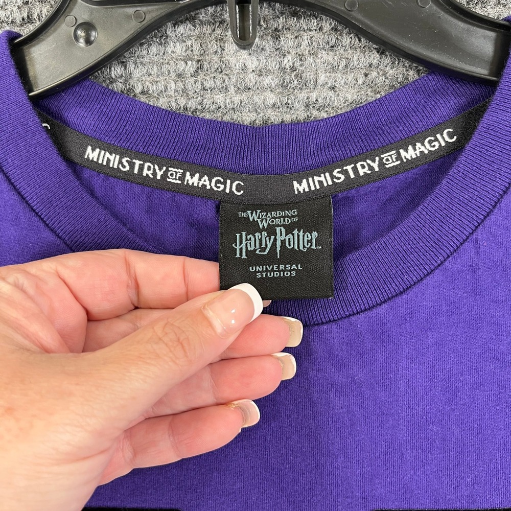 Harry Potter Universal Studios T-Shirt Men M Purple Ministry Of Magic Theme Park View 2